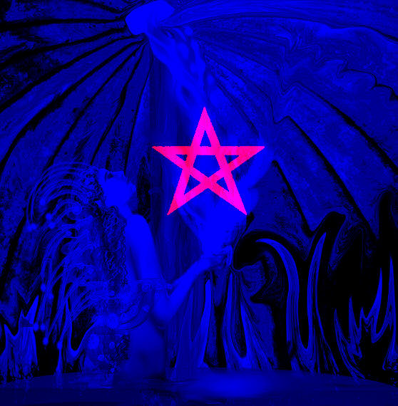 die Magierin mit Pentagramm,